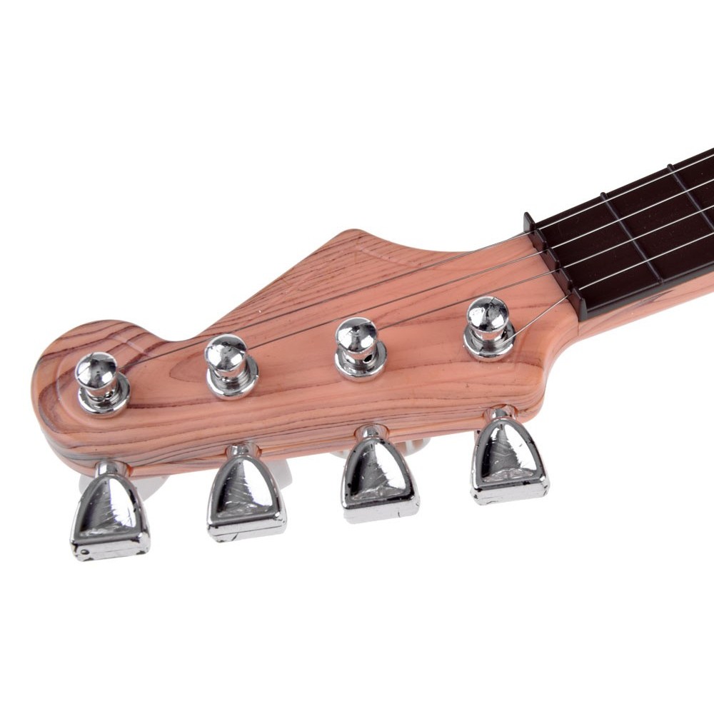 JOKO Detská Elektrická Gitara 44cm s kovovými strunami a zvukmi na batérie, červená