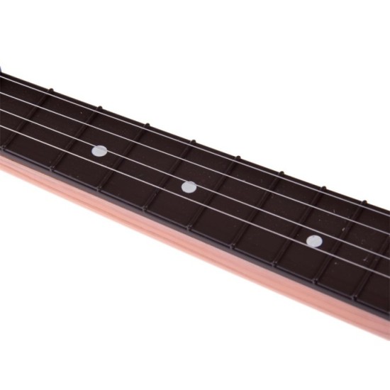 JOKO Detská Elektrická Gitara 44cm s kovovými strunami a zvukmi na batérie, červená