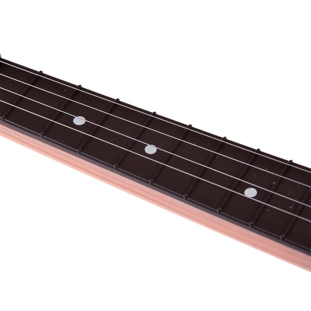 JOKO Detská Elektrická Gitara 44cm s kovovými strunami a zvukmi na batérie, červená