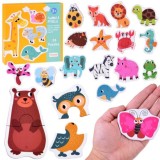 JOKO Detské Puzzle 24ks Zvieratká Lev, Krava, Žaba, Motýľ