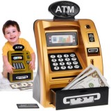 JOKO Hudobný Bankomat na peniaze, pokladnička, zlatý