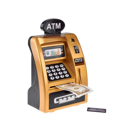 JOKO Hudobný Bankomat na peniaze, pokladnička, zlatý