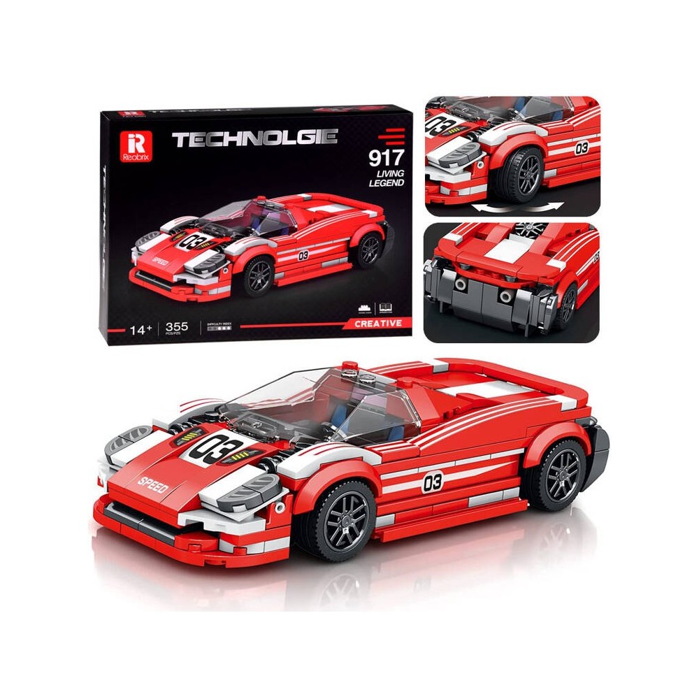 JOKO Technická stavebnica Športové auto 917, kocky 355ks, červené