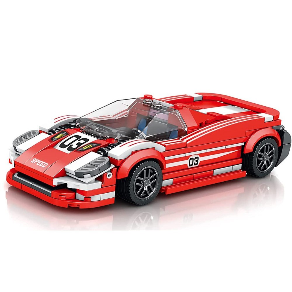 JOKO Technická stavebnica Športové auto 917, kocky 355ks, červené
