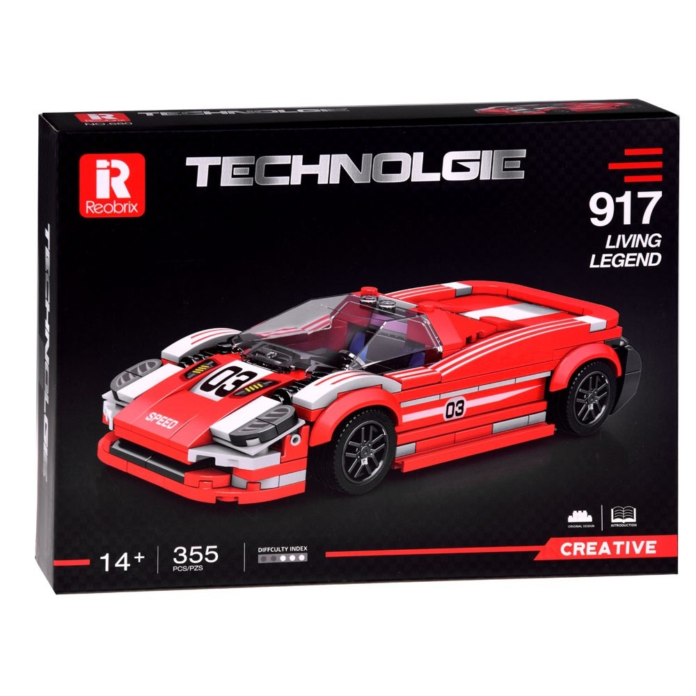 JOKO Technická stavebnica Športové auto 917, kocky 355ks, červené