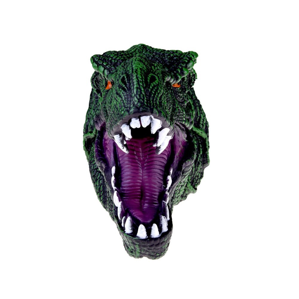 JOKO Ručná Bábková Hlava Dinosaura Dinosaurux T-REX, Rukavica, zelená