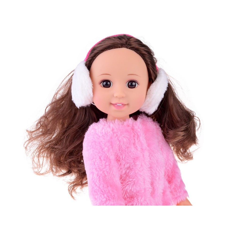 JOKO Veľká bábika 38 cm v zimnom oblečení s čelenkou