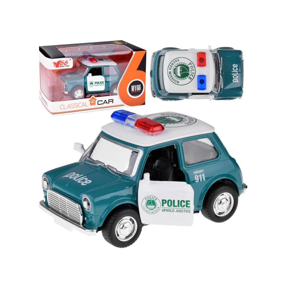 JOKO Retro Kovové Policajné Auto s otváracími dveramiPolice car, metal, opening doors 1:38 ZA4776