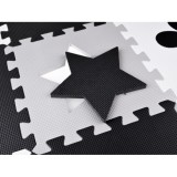 JOKO Detské Penové Puzzle 16ks, Penová ohrádka 2v1, čierno-biela