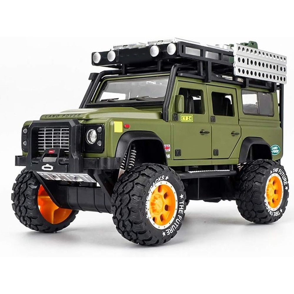JOKO Kovové Auto Jeep Terénny s LED Svetlom a Zvukmi 1:24, zelený