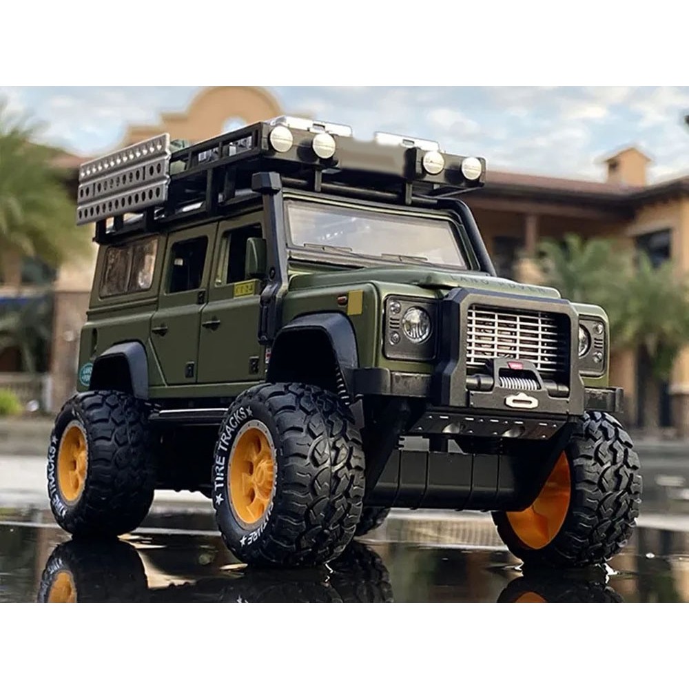 JOKO Kovové Auto Jeep Terénny s LED Svetlom a Zvukmi 1:24, zelený