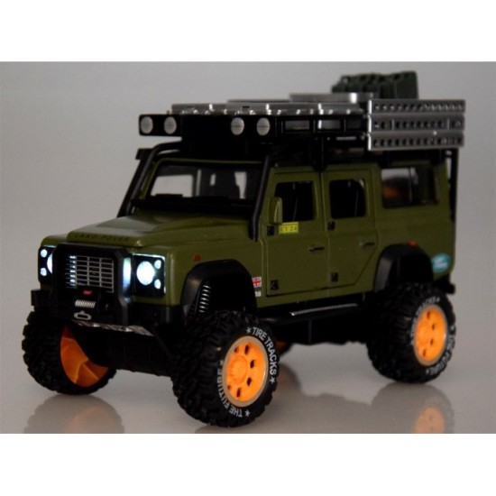 JOKO Kovové Auto Jeep Terénny s LED Svetlom a Zvukmi 1:24, zelený