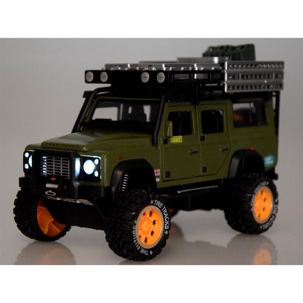 JOKO Kovové Auto Jeep Terénny s LED Svetlom a Zvukmi 1:24, zelený