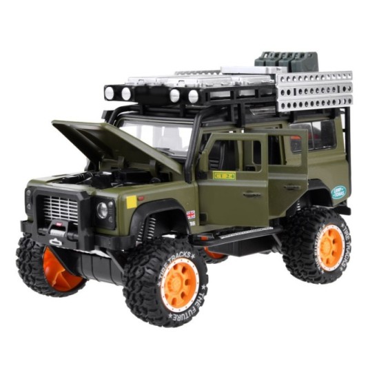 JOKO Kovové Auto Jeep Terénny s LED Svetlom a Zvukmi 1:24, zelený