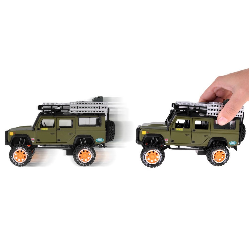 JOKO Kovové Auto Jeep Terénny s LED Svetlom a Zvukmi 1:24, zelený