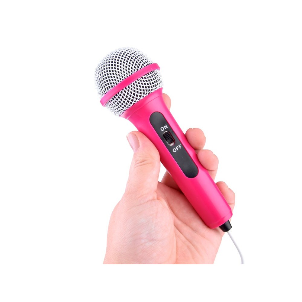 JOKO Detský Karaoke Reproduktor s Mikrofónom + vstup USB a MP3, ružový