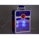 JOKO Detský Karaoke Reproduktor s Mikrofónom Boombox + vstup USB a MP3, modrý