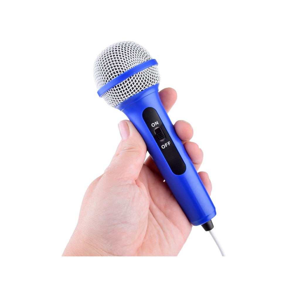 JOKO Detský Karaoke Reproduktor s Mikrofónom Boombox + vstup USB a MP3, modrý