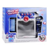 JOKO Detský Karaoke Reproduktor s Mikrofónom Boombox + vstup USB a MP3, modrý