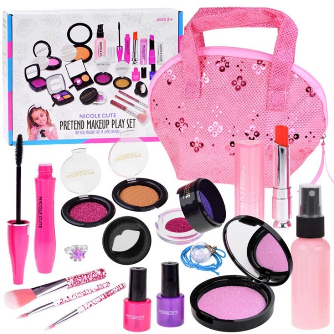 JOKO Detská Make Up Sada + kozmetická taštička + náhrdelník s prsteňom