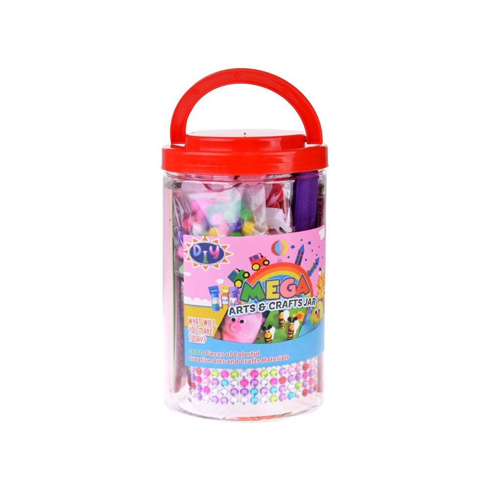 JOKO Veľká Kreatívna výtvarná súprava pre detské ručné práce, samolepiace pohyblivé oči, drôtiky, perie, bezpečné nožnice