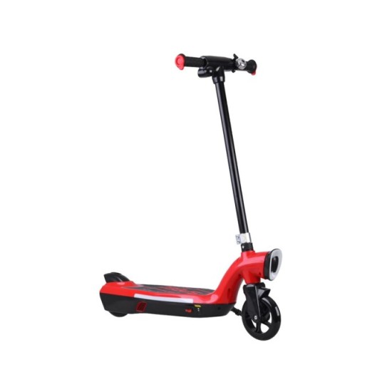 JOKO Elektrická Kolobežka 12V 45W s LED osvetlením, nosnosť 50kg, červená