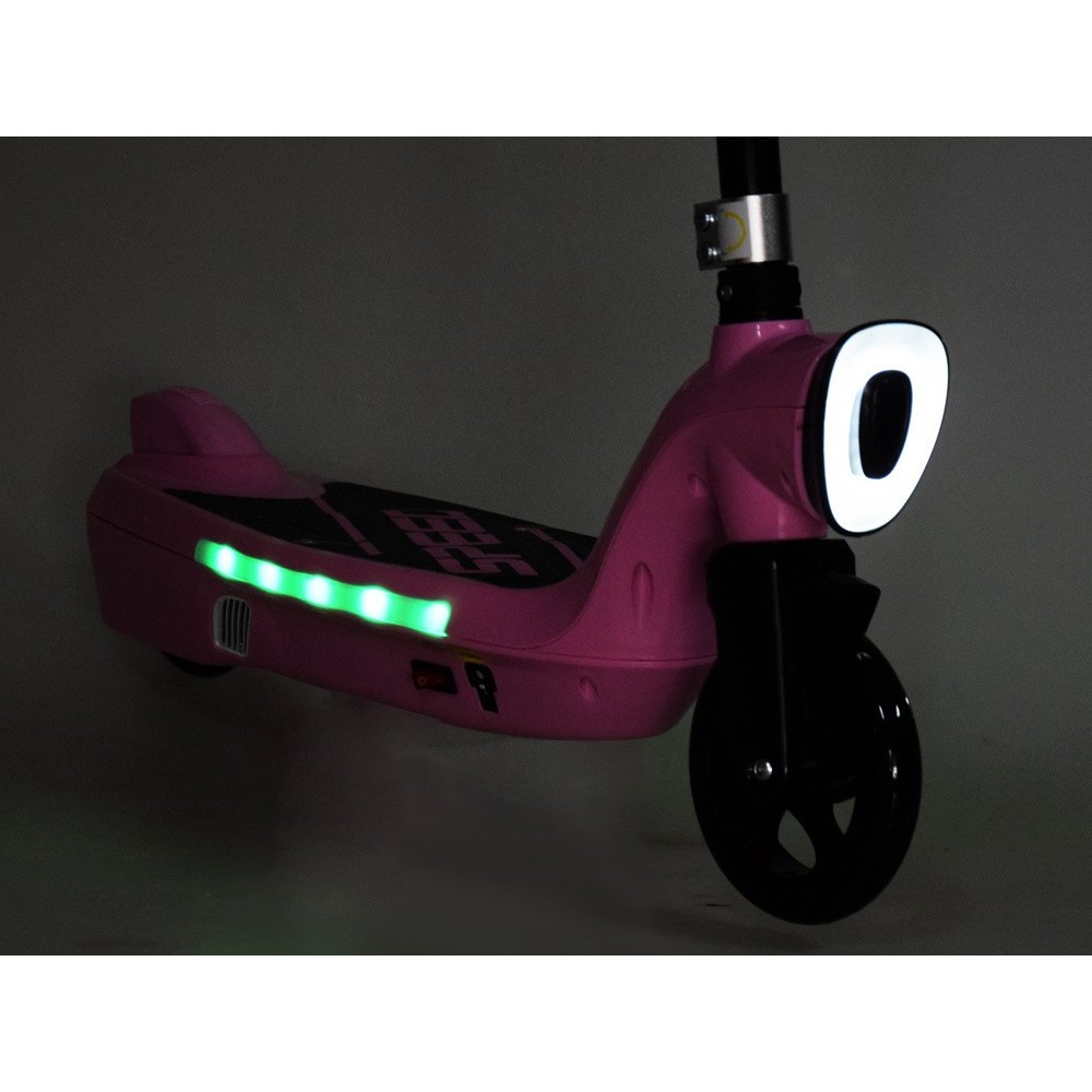 JOKO Elektrická Kolobežka 12V 45W s LED osvetlením, nosnosť 50kg, ružová