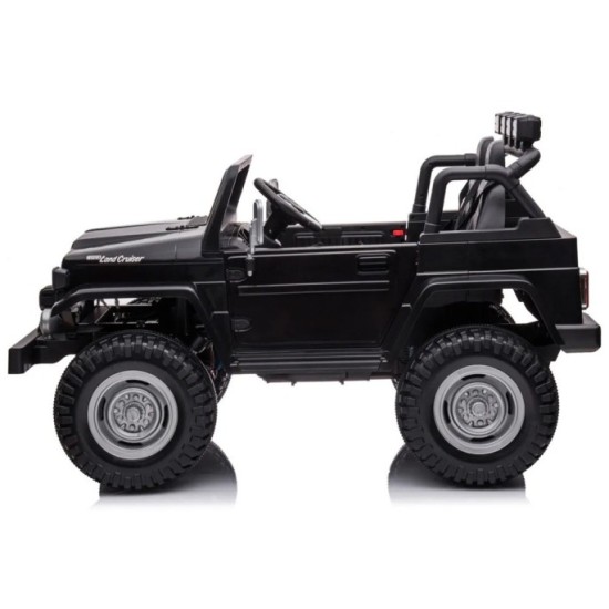 JOKO Elektrické autíčko Toyota Land Cruiser, 4x4 4x24V 100W, Dvojmiestne Kožené sedadlo, Penové kolesá, nosnosť 59kg, čierne