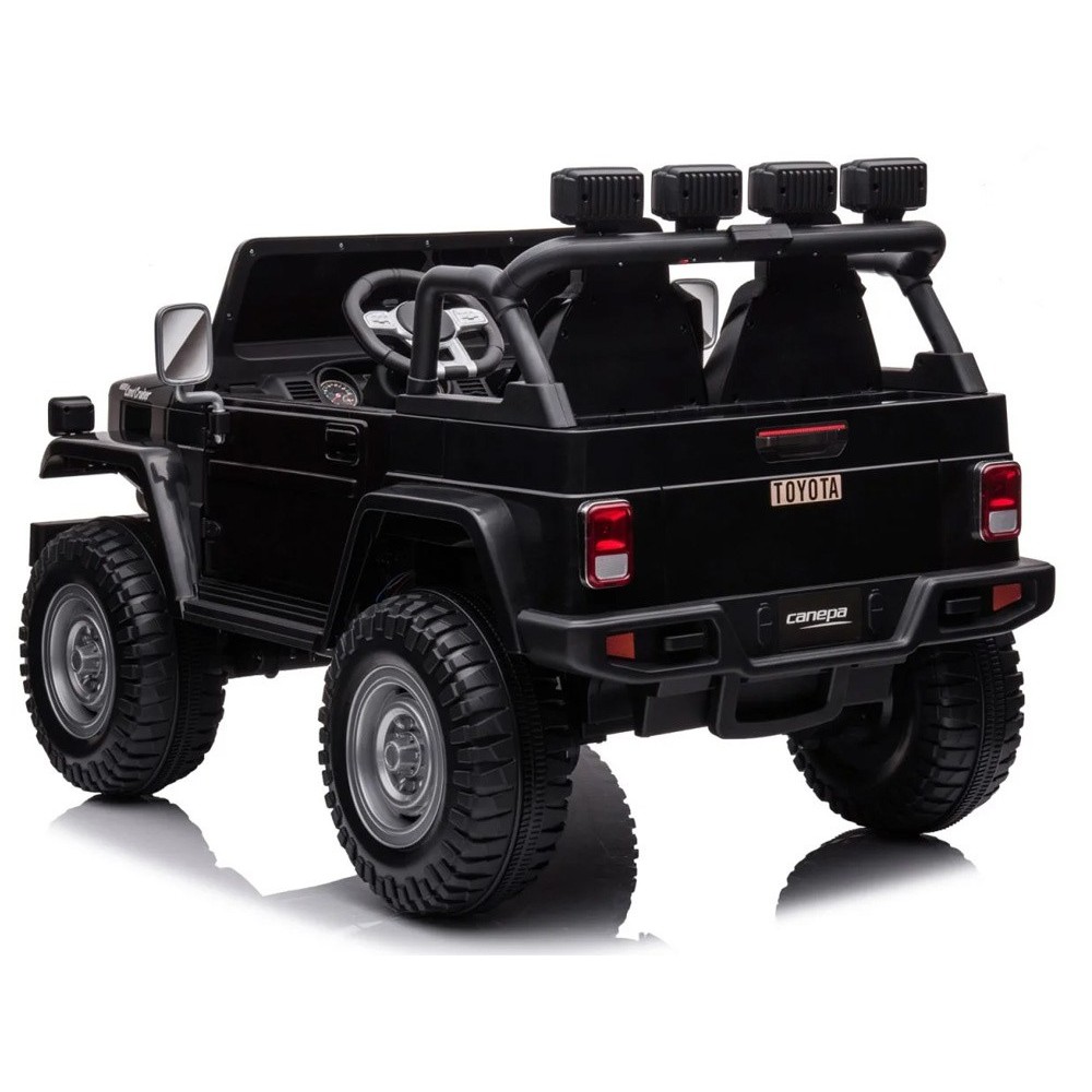 JOKO Elektrické autíčko Toyota Land Cruiser, 4x4 4x24V 100W, Dvojmiestne Kožené sedadlo, Penové kolesá, nosnosť 59kg, čierne