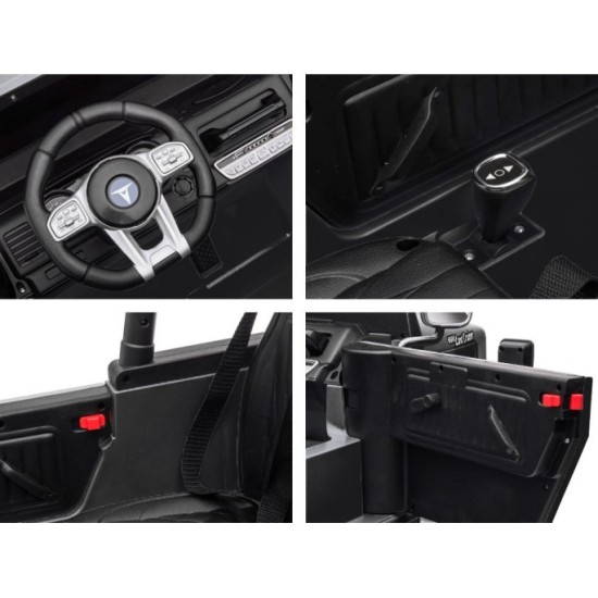 JOKO Elektrické autíčko Toyota Land Cruiser, 4x4 4x24V 100W, Dvojmiestne Kožené sedadlo, Penové kolesá, nosnosť 59kg, čierne