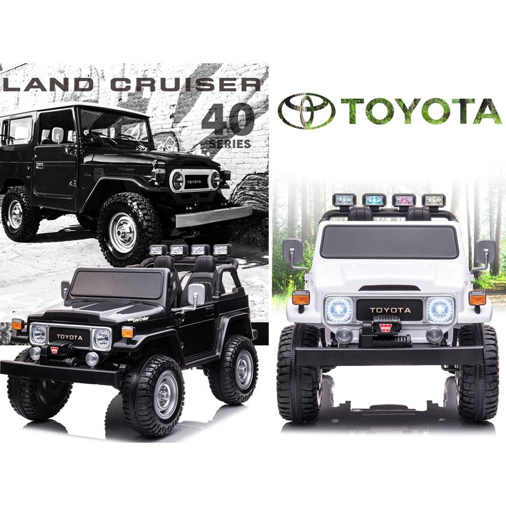 JOKO Elektrické autíčko Toyota Land Cruiser, 4x4 4x24V 100W, Dvojmiestne Kožené sedadlo, Penové kolesá, nosnosť 59kg, čierne