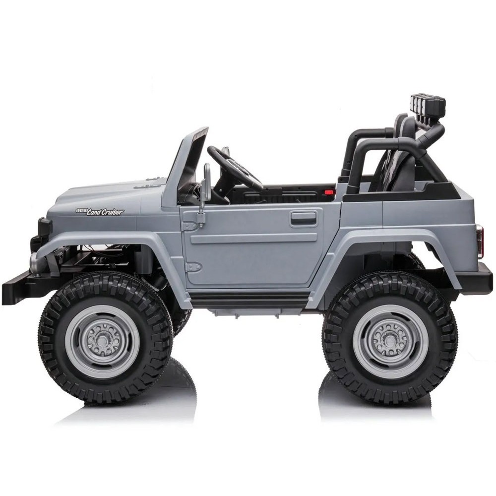 JOKO Elektrické autíčko Toyota Land Cruiser, 4x4 4x24V 100W, Dvojmiestne Kožené sedadlo, Penové kolesá, nosnosť 59kg, sivé