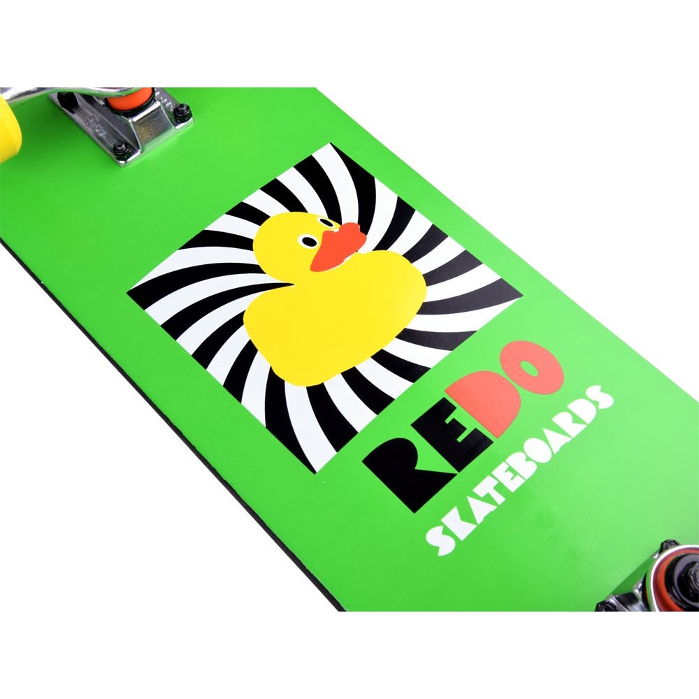 ReDo Drevený Skateboard Rubber Duck, nosnosť 100kg, zelený