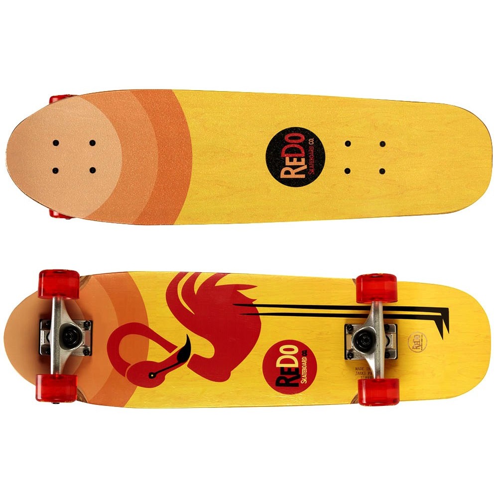 ReDo Drevený Skateboard Flaming, nosnosť 100kg
