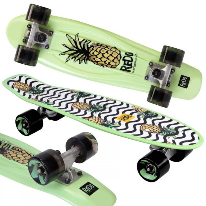 REDO Skateboard Penny board Pineapple Ananás, nosnosť 50 kg