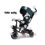 Tiny Bike Detský bicykel, trojkolka 3v1 od 6 mesiacov do 5 rokov, zelený