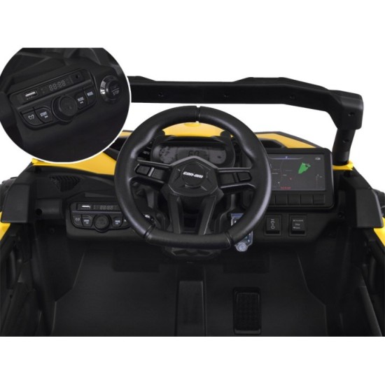 JOKO Elektrické Autíčko Buggy 4x200W 24V, kožené sedadlo, penové kolesá, žlté