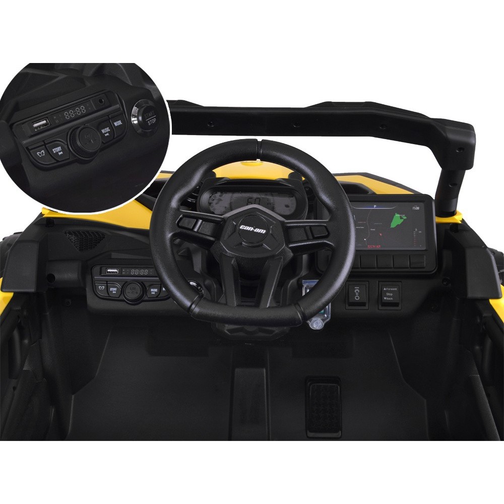 JOKO Elektrické Autíčko Buggy 4x200W 24V, kožené sedadlo, penové kolesá, žlté
