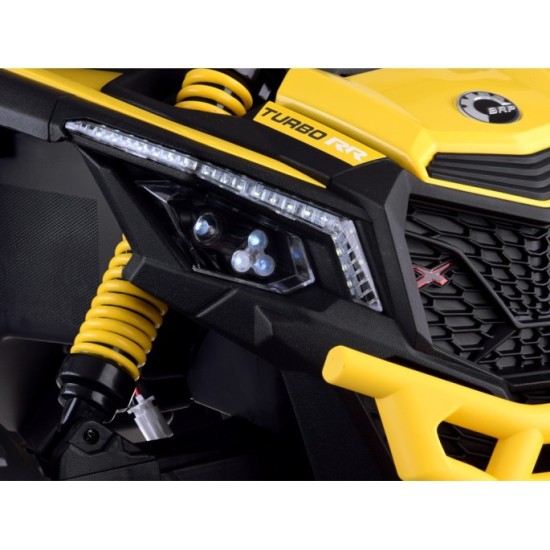 JOKO Elektrické Autíčko Buggy 4x200W 24V, kožené sedadlo, penové kolesá, žlté