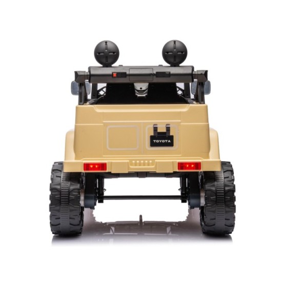 JOKO Elektrické autíčko TOYOTA FJ Cruiser 4x4, penové kolesá, kožené sedadlo, béžové
