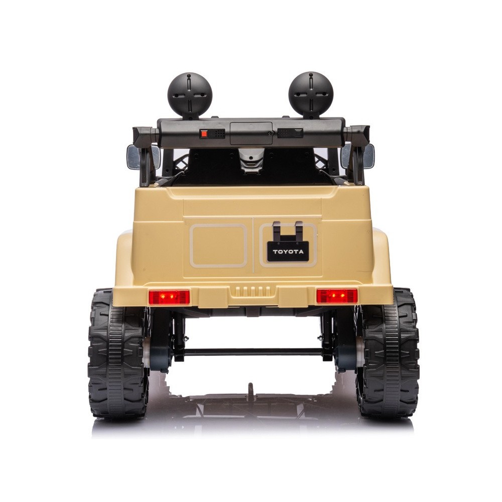 JOKO Elektrické autíčko TOYOTA FJ Cruiser 4x4, penové kolesá, kožené sedadlo, béžové