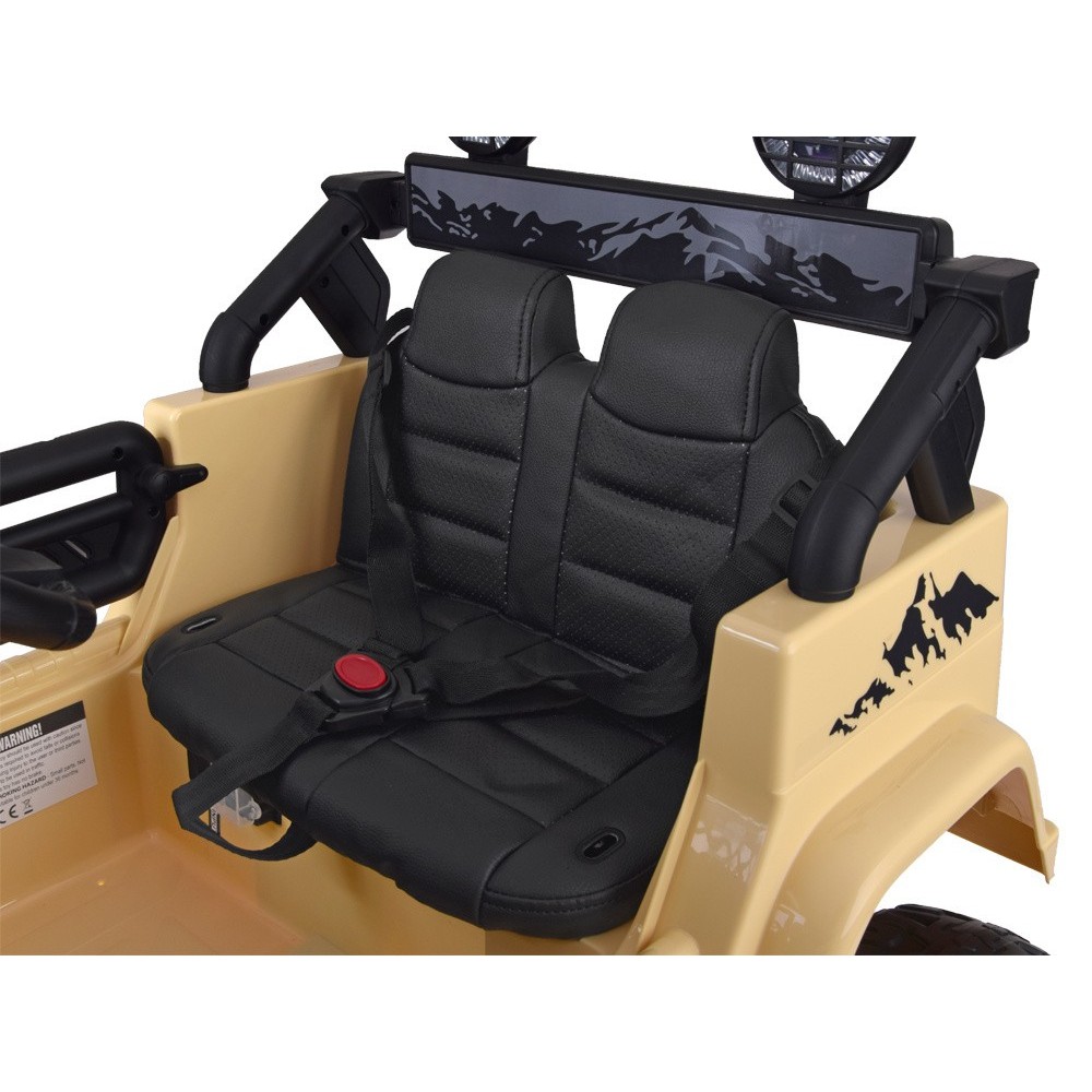 JOKO Elektrické autíčko TOYOTA FJ Cruiser 4x4, penové kolesá, kožené sedadlo, béžové