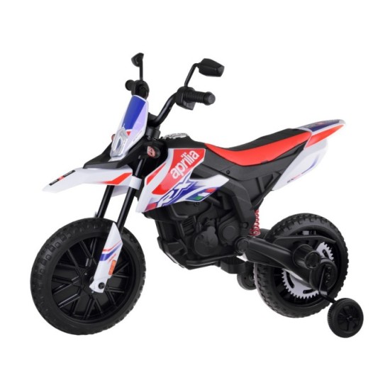 JOKO Elektrická Motorka APRILIA RX125, penové kolesá, kožené sedadlo, červená
