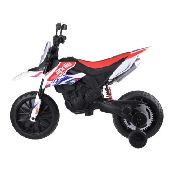 JOKO Elektrická Motorka APRILIA RX125, penové kolesá, kožené sedadlo, červená