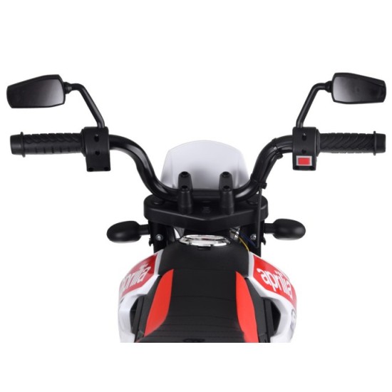 JOKO Elektrická Motorka APRILIA RX125, penové kolesá, kožené sedadlo, červená