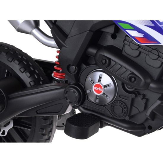 JOKO Elektrická Motorka APRILIA RX125, penové kolesá, kožené sedadlo, červená