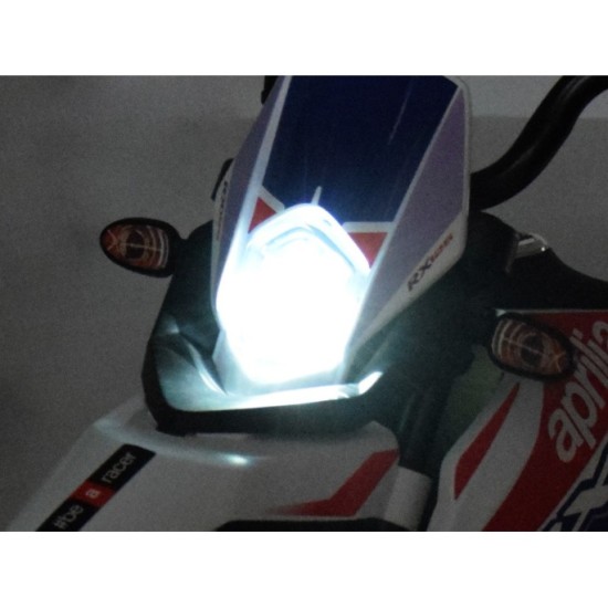 JOKO Elektrická Motorka APRILIA RX125, penové kolesá, kožené sedadlo, červená