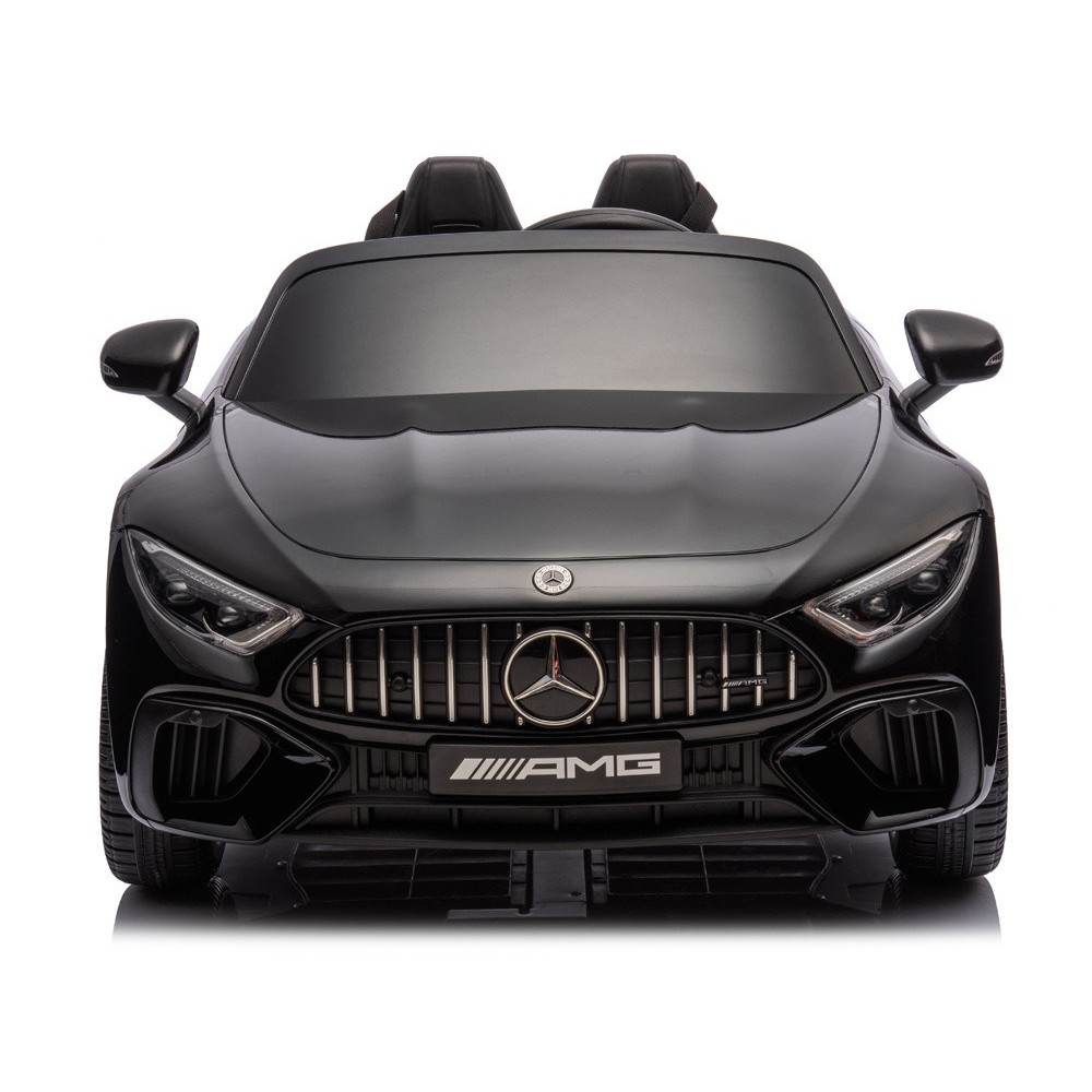 JOKO Elektrické autíčko Mercedes SL 63 AMG, penové kolesá, kožené sedadlo, čierne