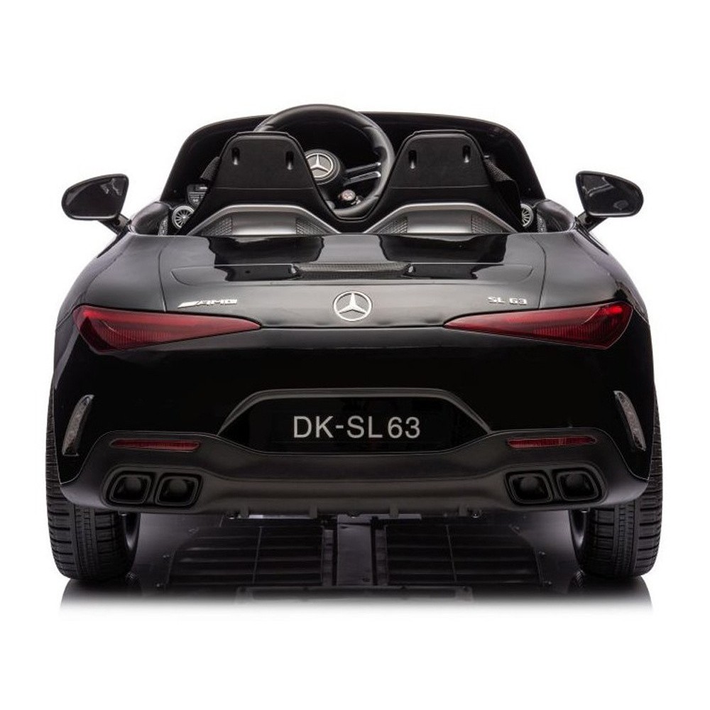 JOKO Elektrické autíčko Mercedes SL 63 AMG, penové kolesá, kožené sedadlo, čierne