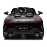 JOKO Elektrické autíčko Mercedes SL 63 AMG, penové kolesá, kožené sedadlo, čierne